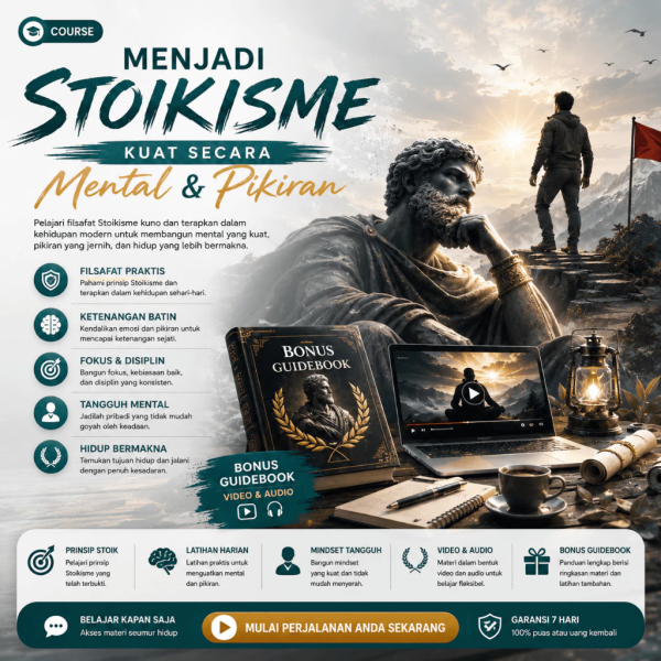 Course Stoikisme - Rahasia Mental Baja & Cara Menguasai Pikiran