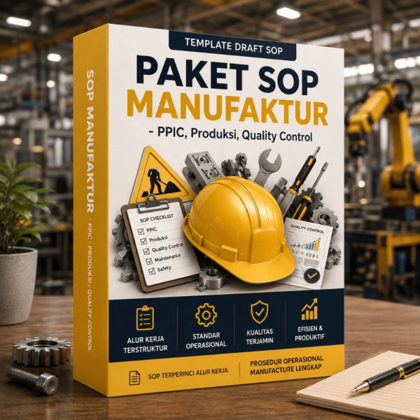 Paket Lengkap SOP MANUFAKTUR - Alur Kerja Terperinci PPIC, Produksi & Quality Control (QC)
