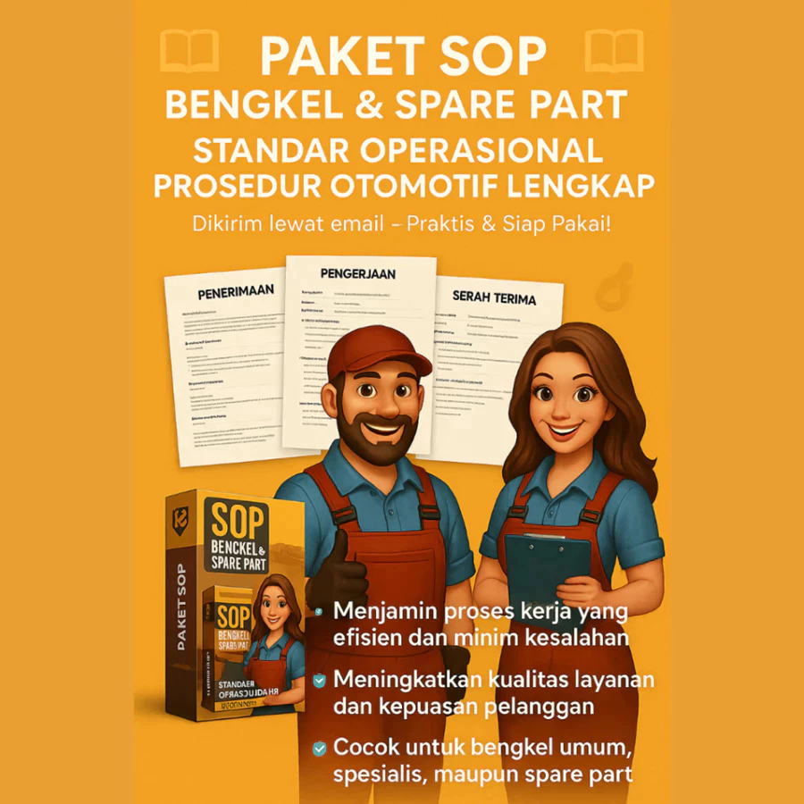 Paket Lengkap SOP BENGKEL & SPARE PART - Managemen Service, Stok, dan Tata Kelola Otomotif - Image 2