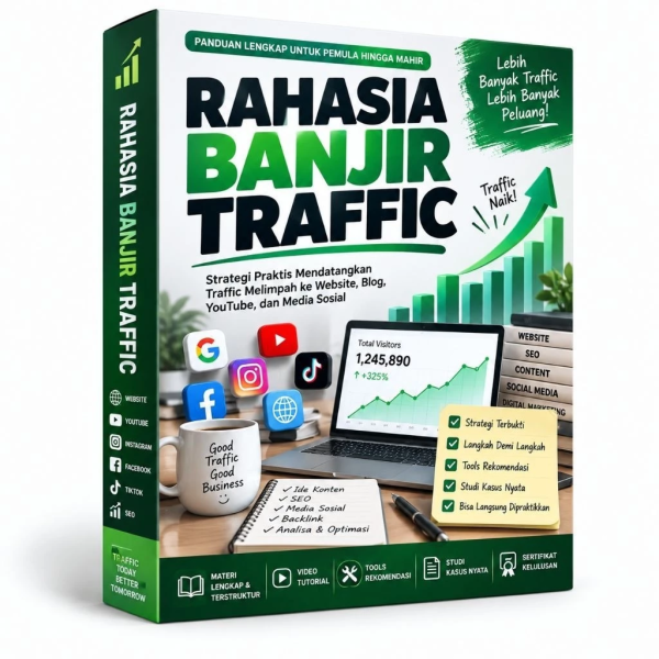 Metode Ampuh Banjir Traffic 2026 - Strategi Meledakkan Pengunjung Web, Marketplace & Media Sosial!