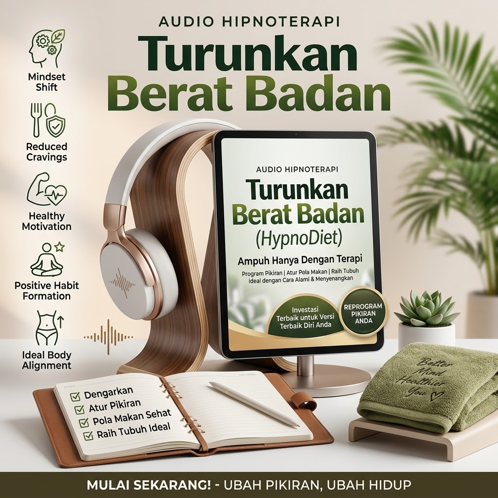 Audio Hipnoterapi Turunkan Berat Badan (HypnoDiet) – Terapi Pikiran Bawah Sadar & Pola Makan Sehat